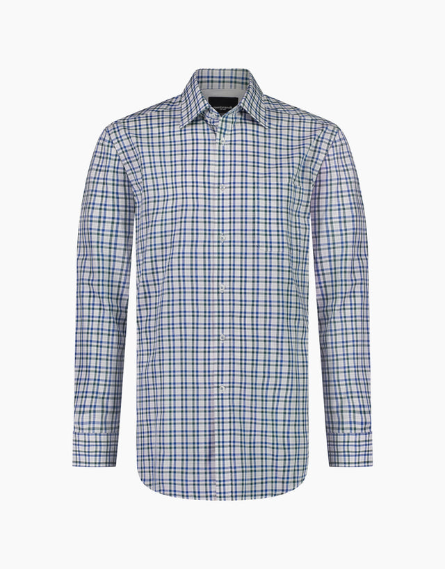 Sinatra Green & Navy Check Shirt