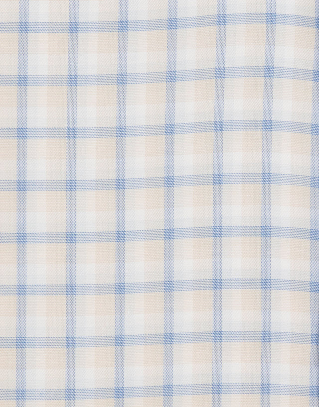 Raglan Blue Check Short Sleeve Shirt