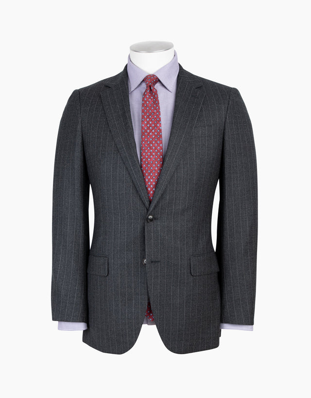 Cooper Charcoal Stripe Two Piece Suit