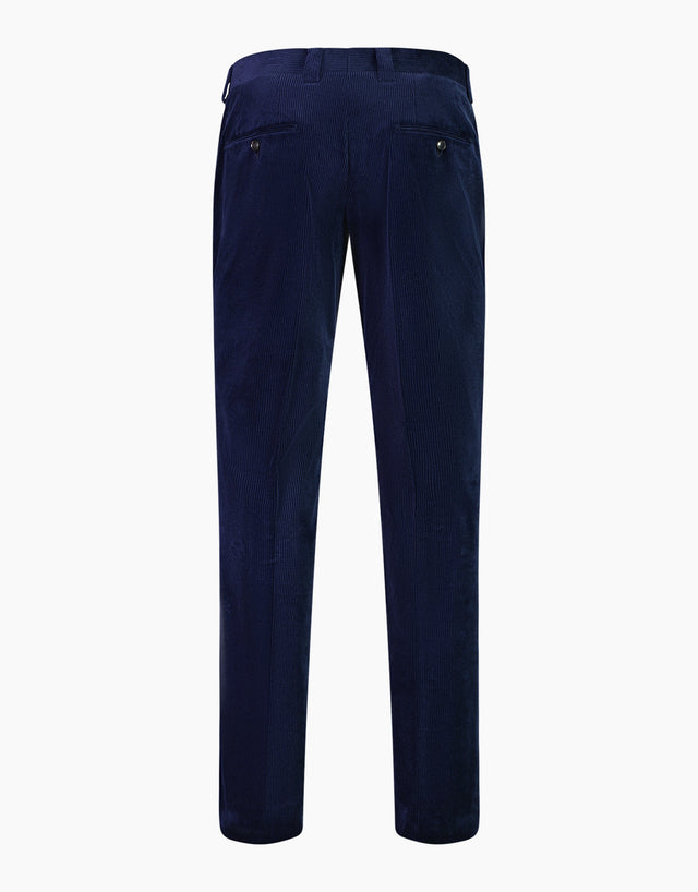 Gambino Navy Stretch Corduroy Trouser