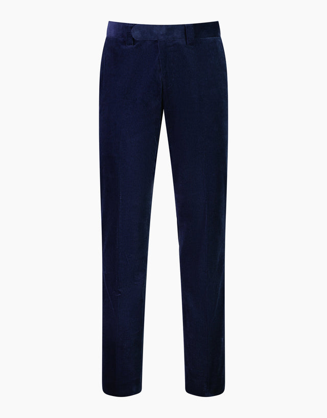 Gambino Navy Stretch Corduroy Trouser