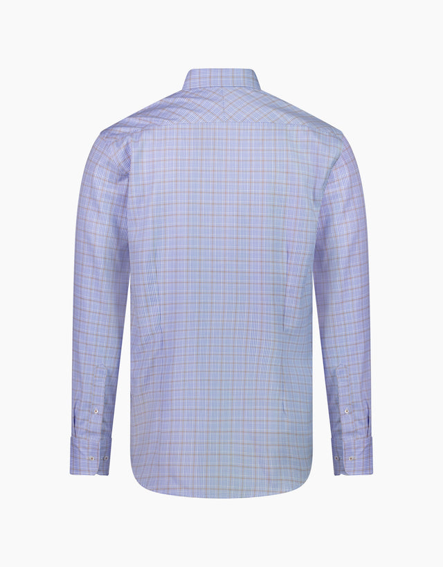 London Brown & Blue Check Shirt