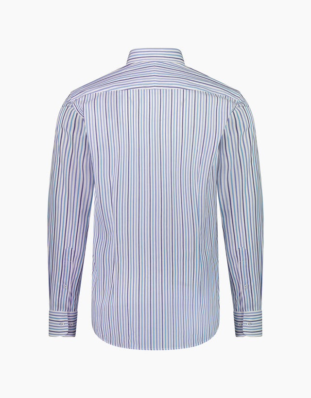 Barbican Blue Multi Stripe Shirt