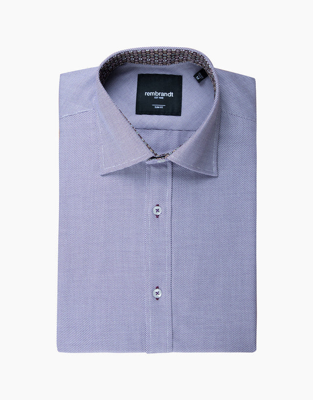 Barbican Purple Microdesign Shirt