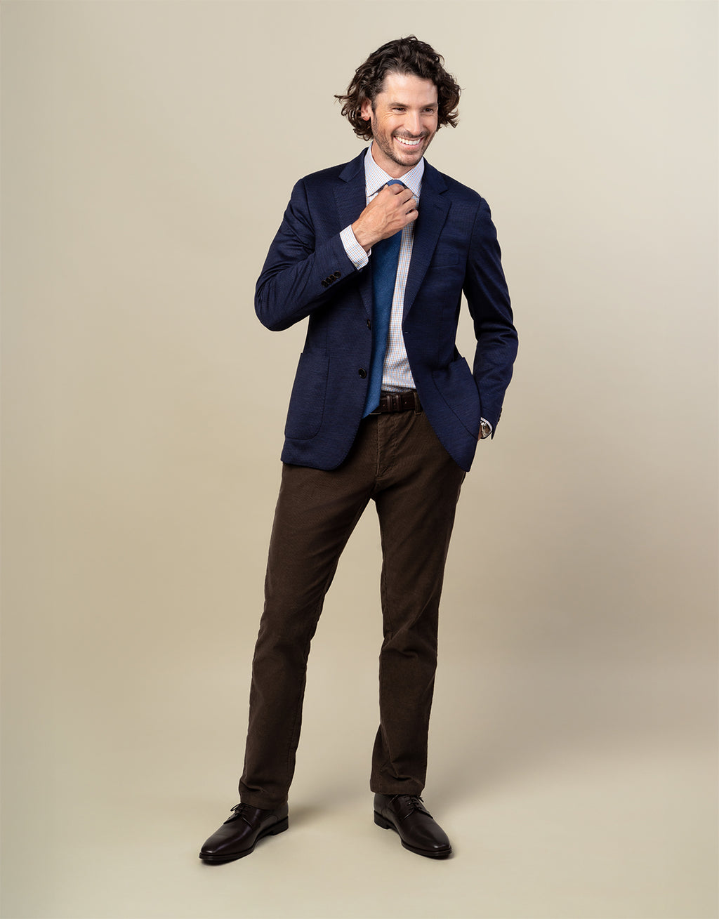 London Brown & Blue Check Shirt