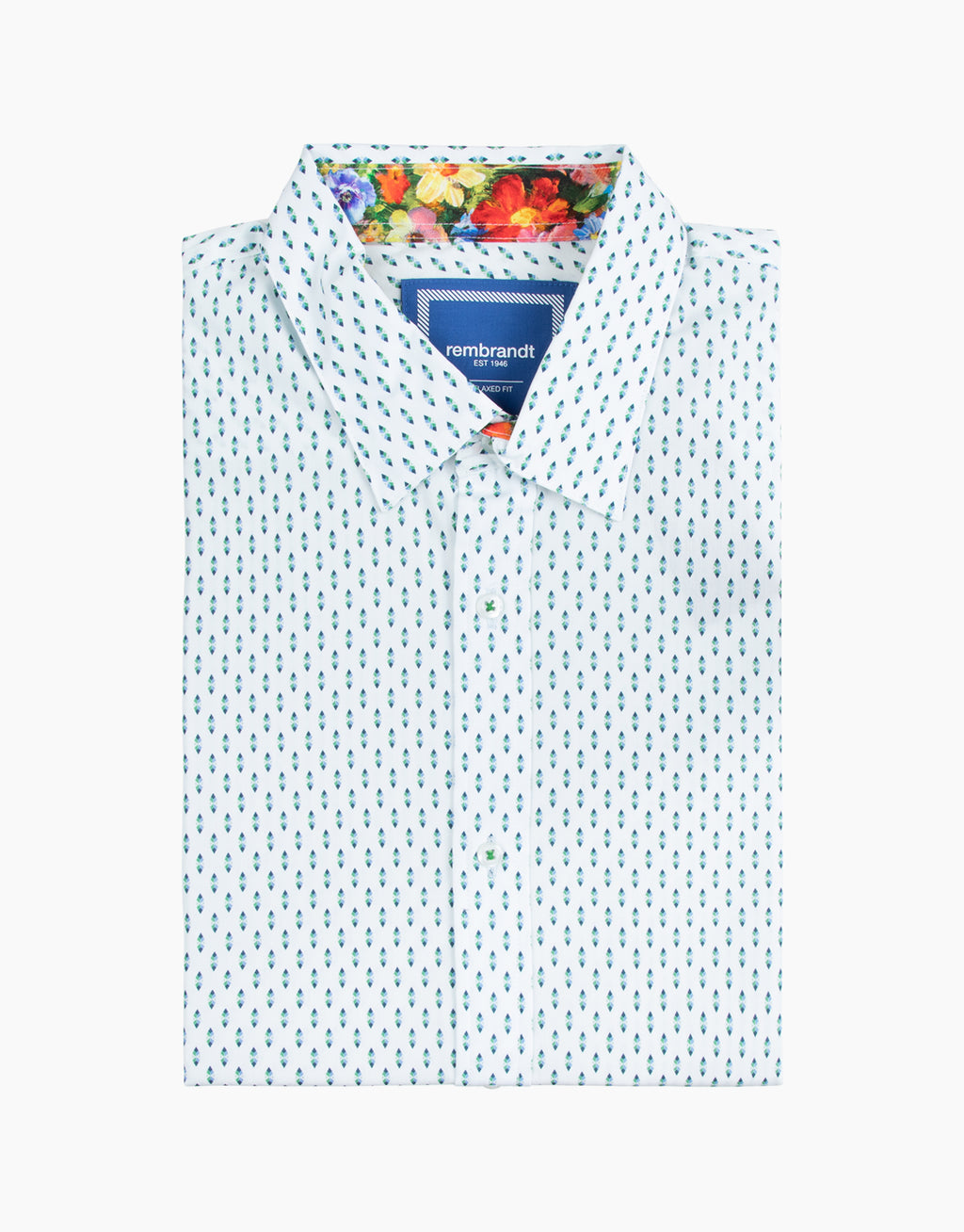 Raglan Green Diamond Short Sleeve Shirt