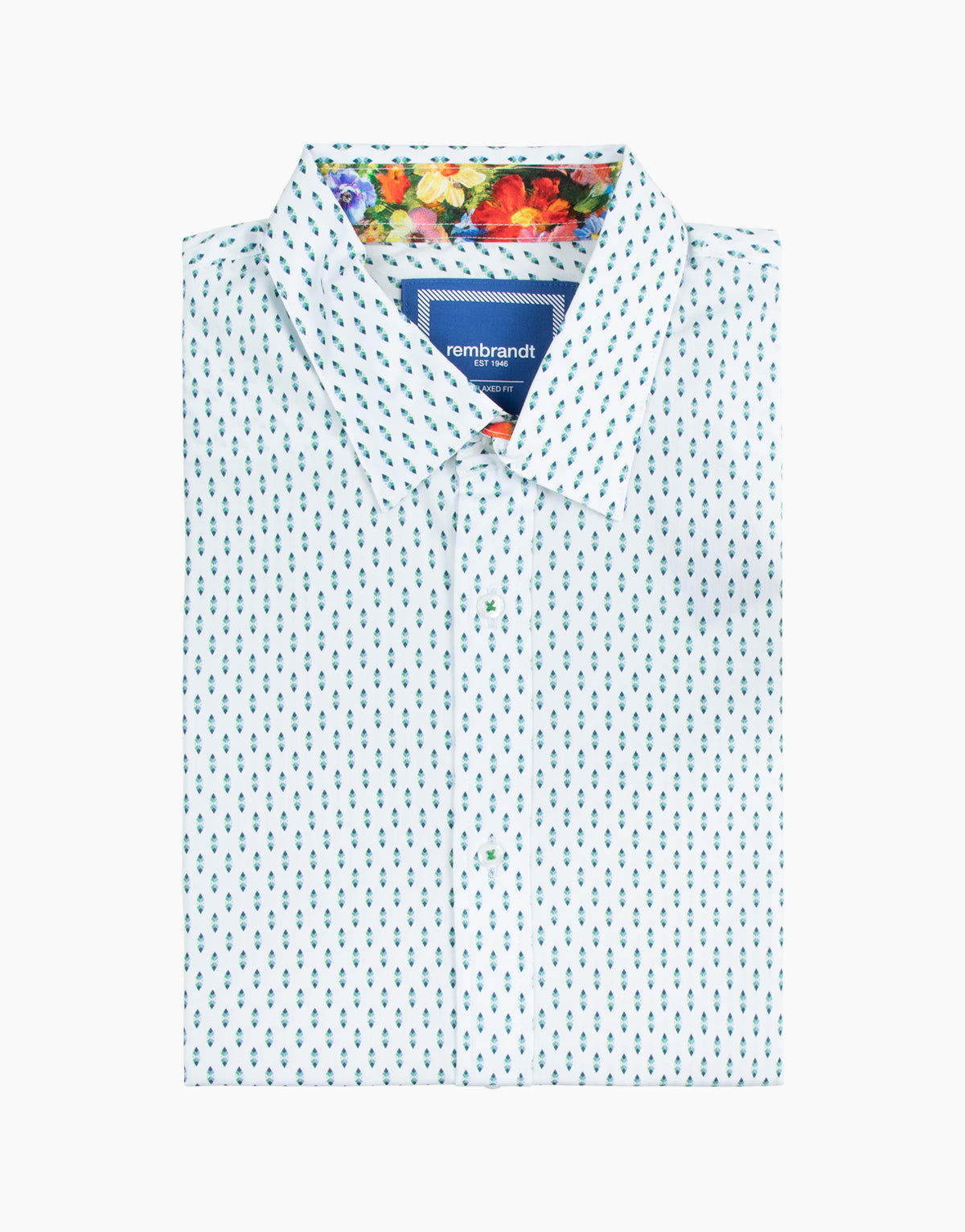 Raglan Green Diamond Short Sleeve Shirt