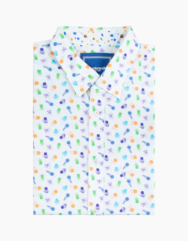 Waihi Jellyfish Print Short Sleeve Shirt