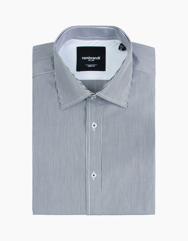 Banks Black Pencil Stripe Shirt