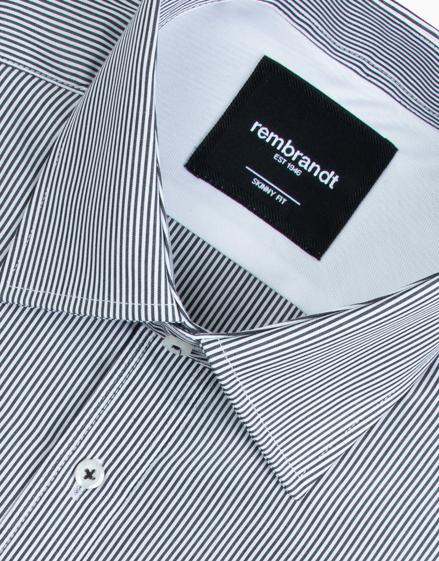 Banks Black Pencil Stripe Shirt