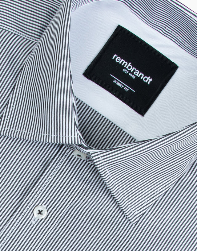 Banks Black Pencil Stripe Shirt