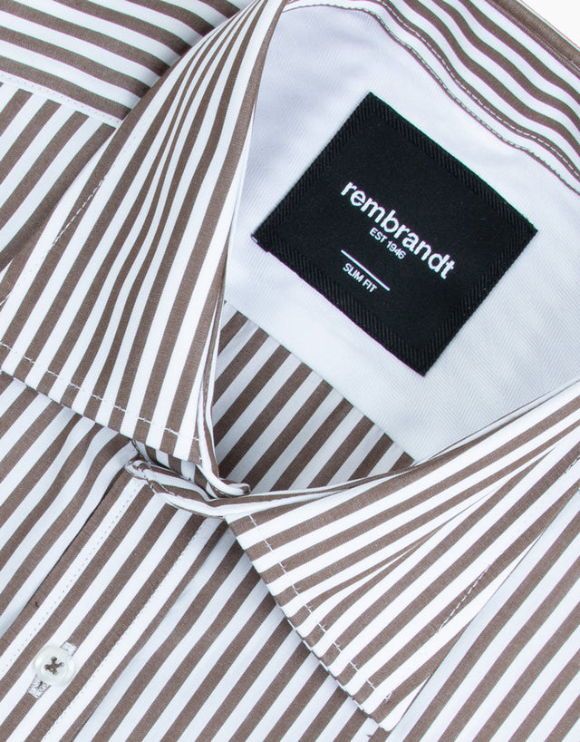 London Brown Stripe Shirt