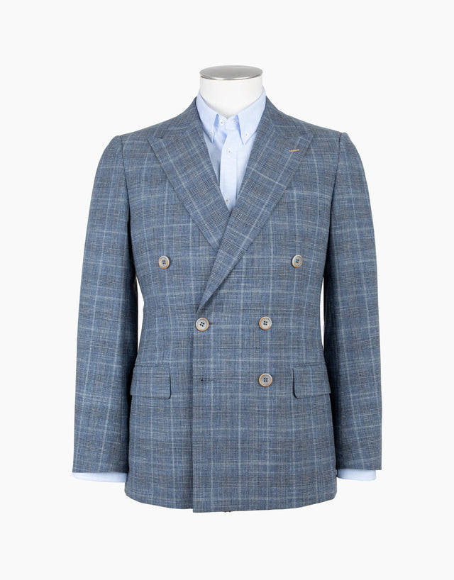 Whetu Blue & Beige Check Blazer