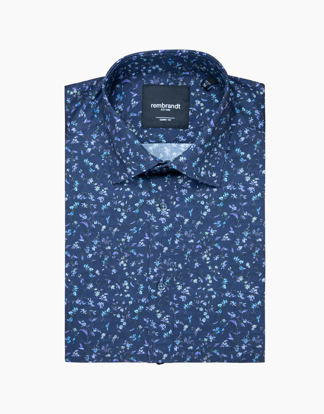 Banks Navy Floral Print Shirt