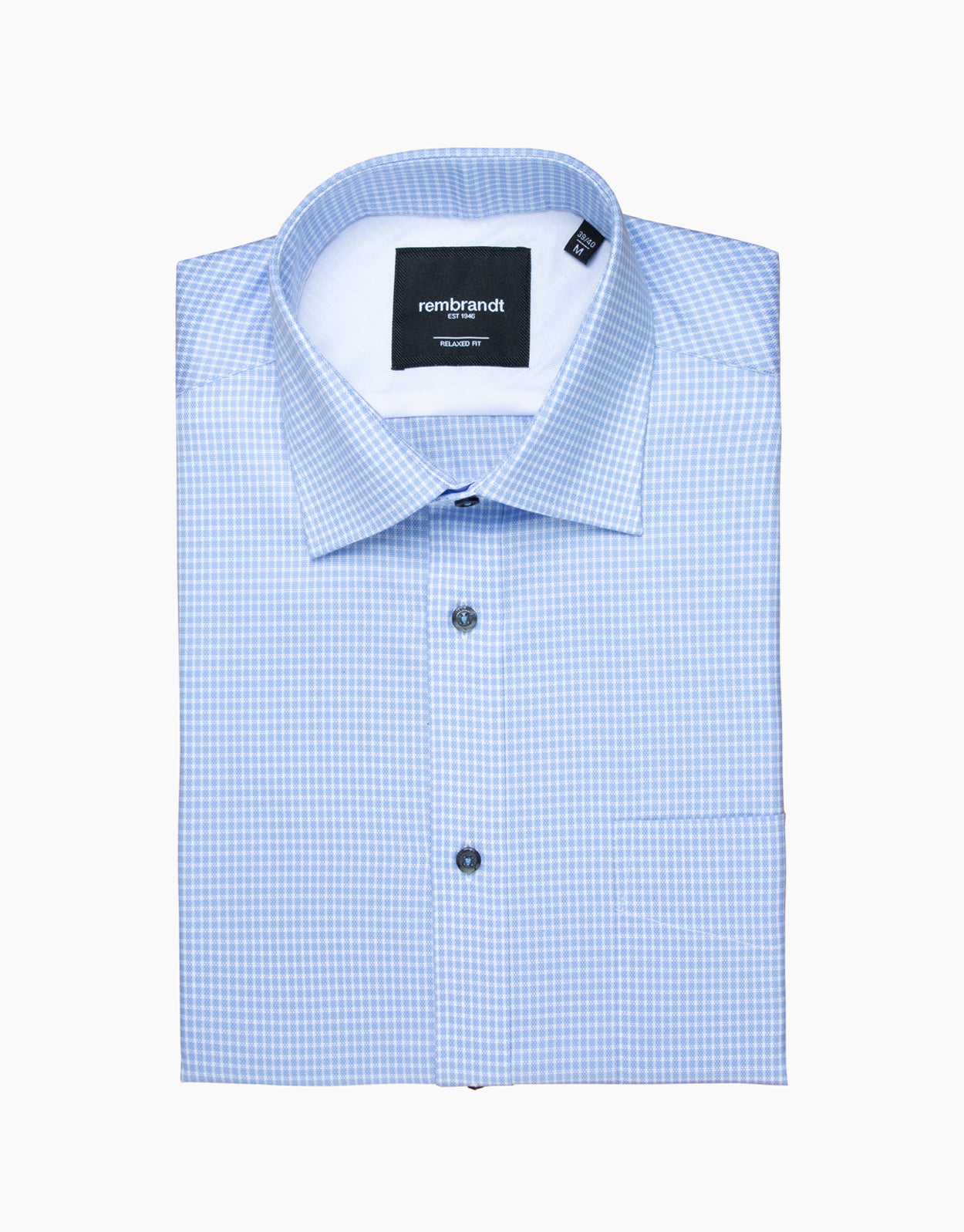 Sinatra Blue Check Stretch Shirt
