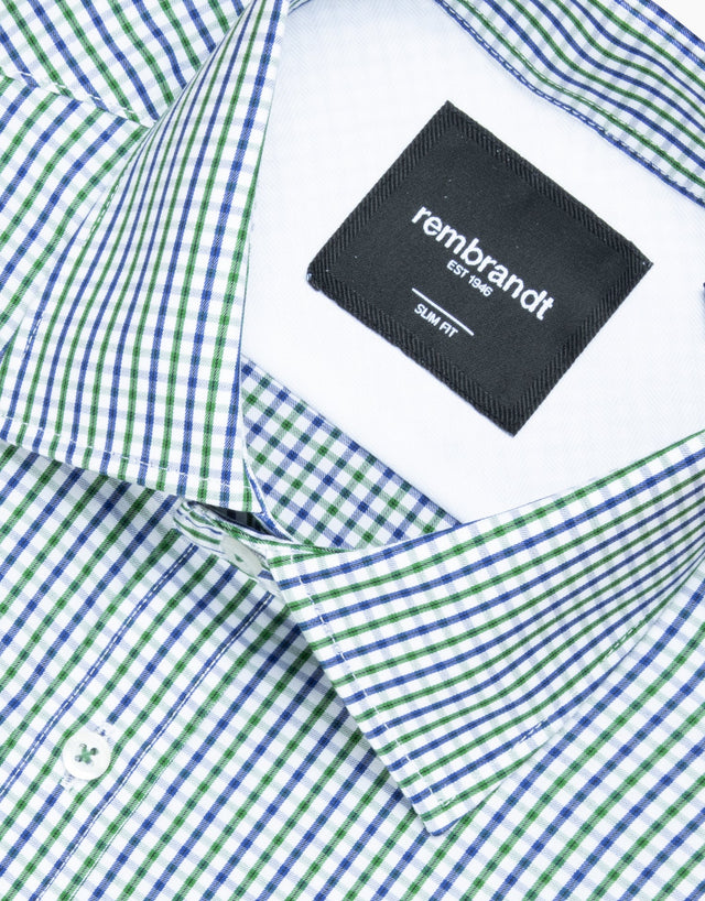 London Green & Navy Check Shirt