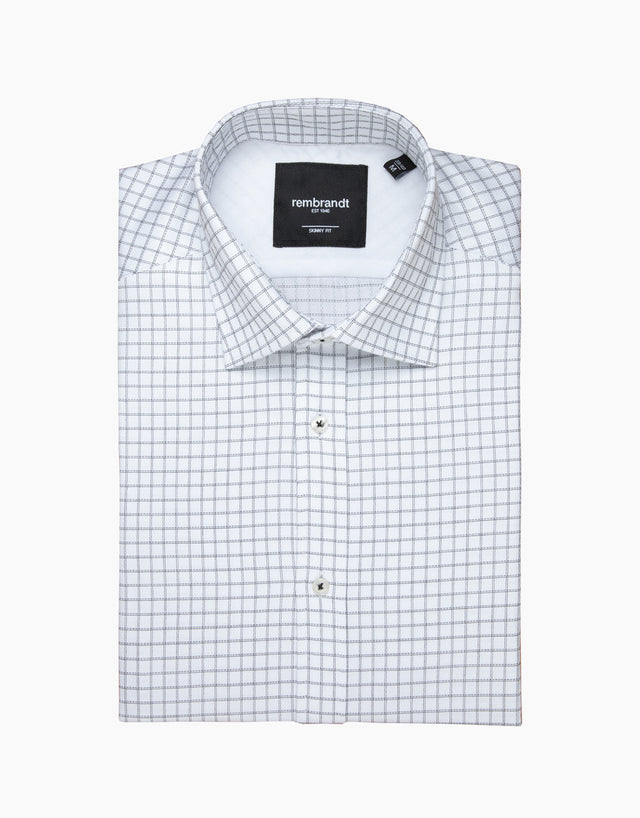 Banks White & Black Check Shirt