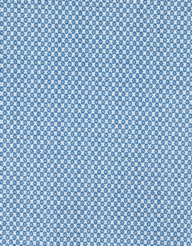 Ohope Blue & White Knitted Geometric Shirt