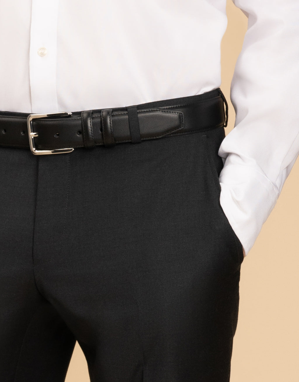 Lotus Charcoal Twill Suit Trouser
