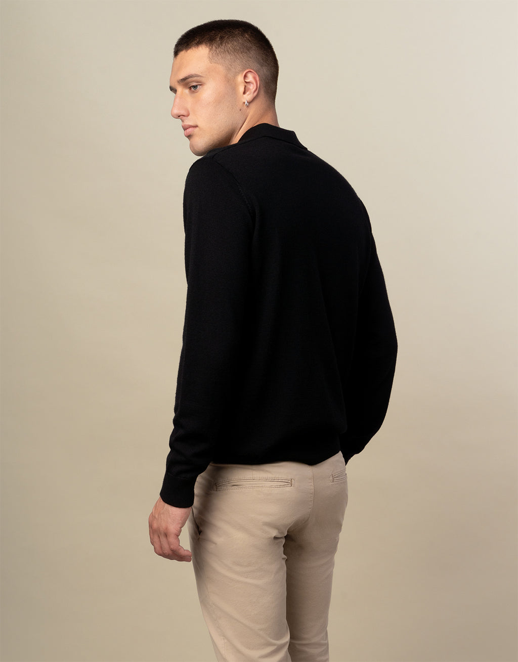 Owaka Black Merino Polo