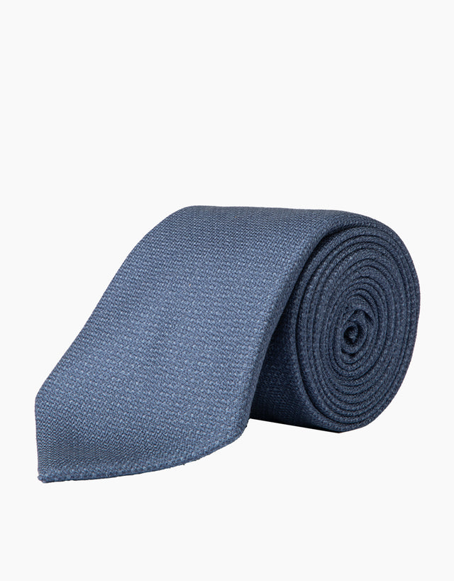 Blue Textured Silk Tie