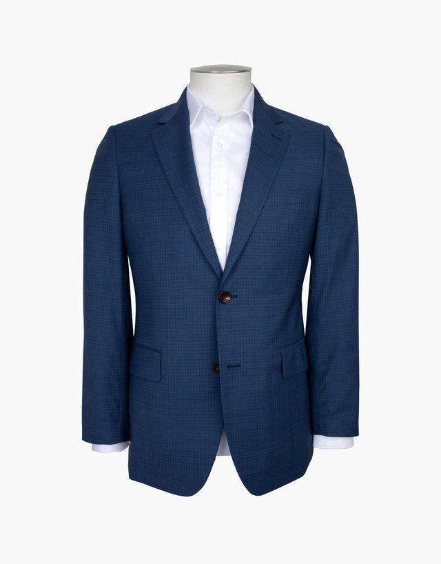 Cooper Mid Blue Check Suit Jacket