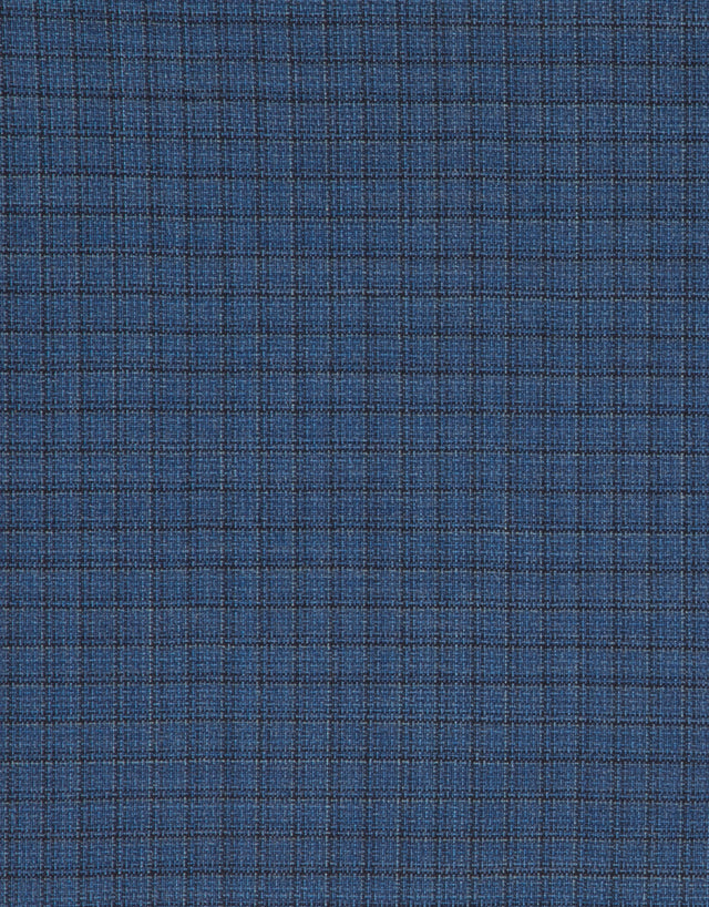 Lotus Mid Blue Check Suit Trouser