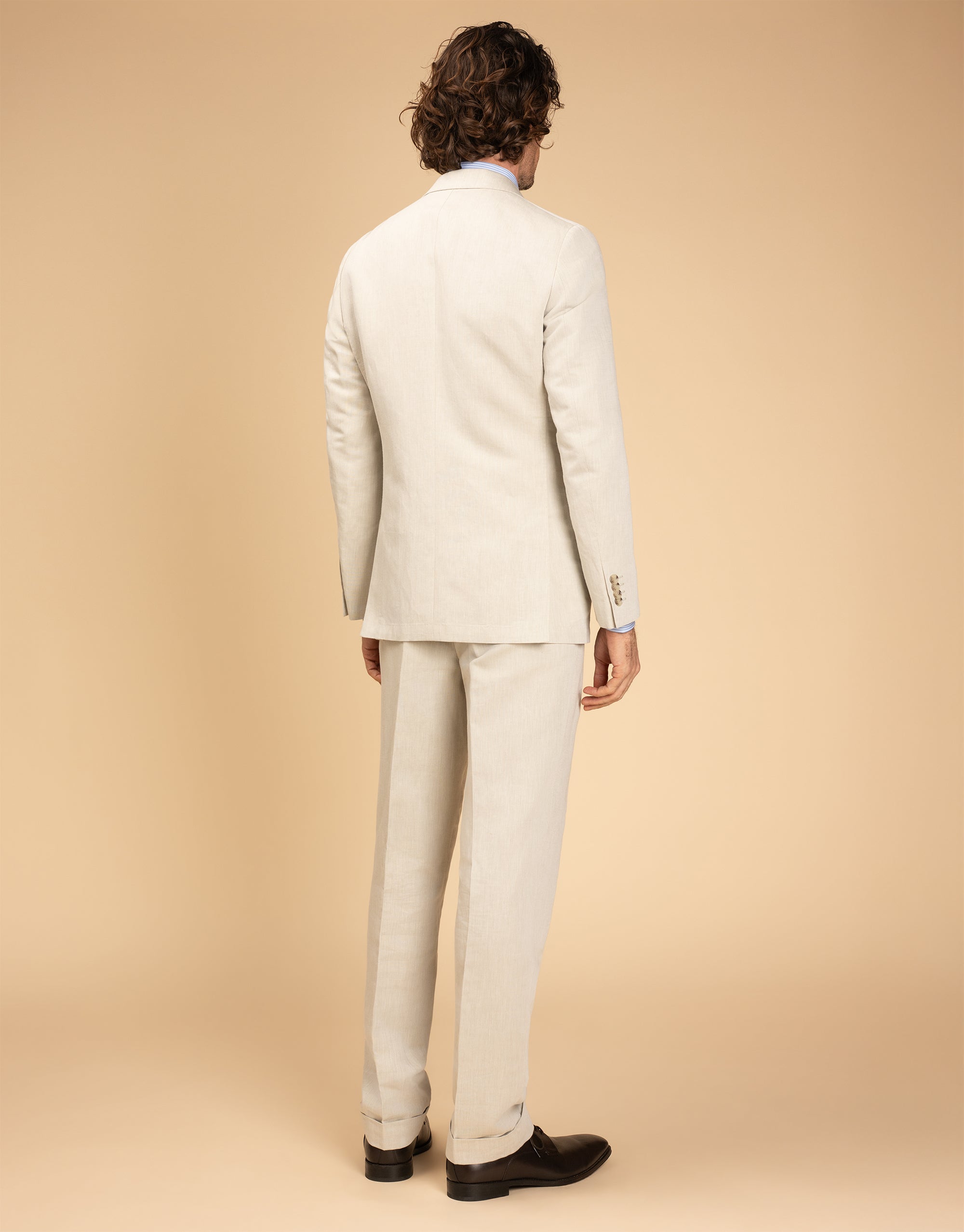 Malta Beige Linen Blend Suit