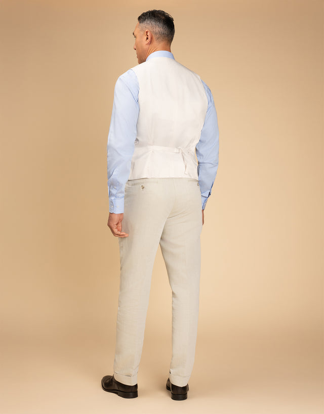 Malta Beige Linen Blend Suit