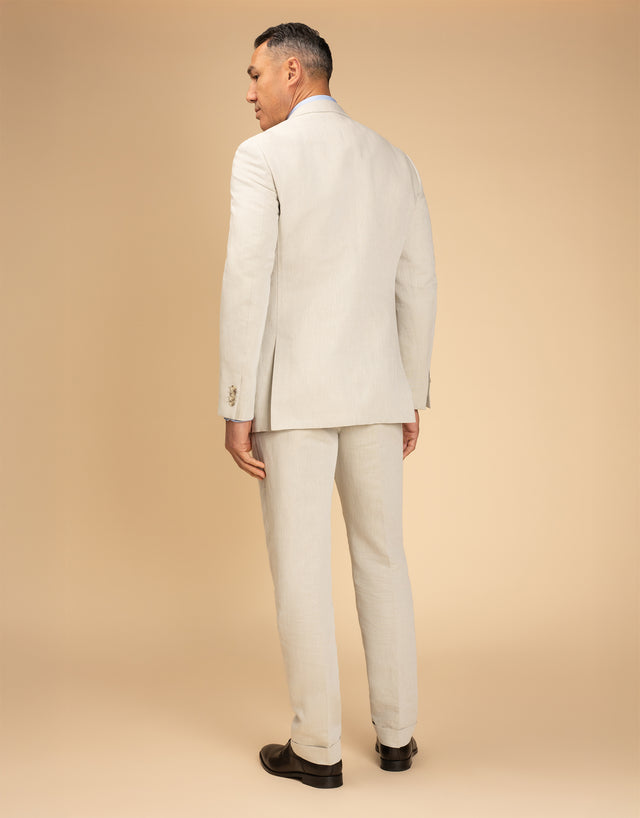 Malta Beige Linen Blend Suit