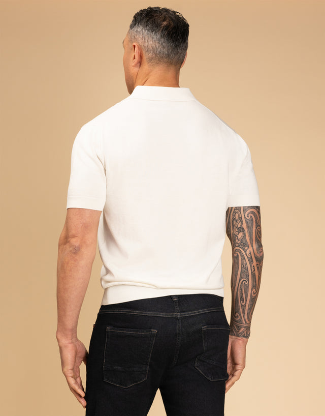 Amalfi Off-White Knitted Polo