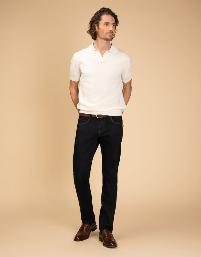 Amalfi Off-White Knitted Polo