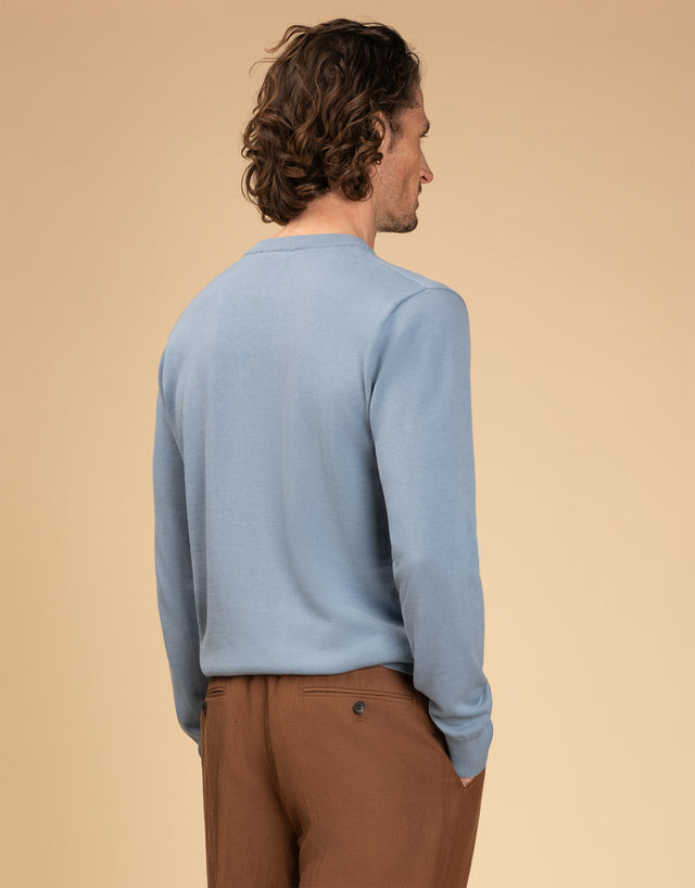 Como Dusty Blue Crew Neck
