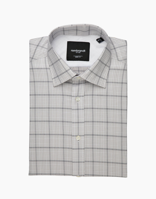 Banks Light Grey Glen Check Shirt