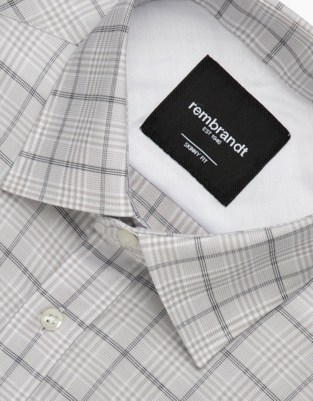 Banks Light Grey Glen Check Shirt