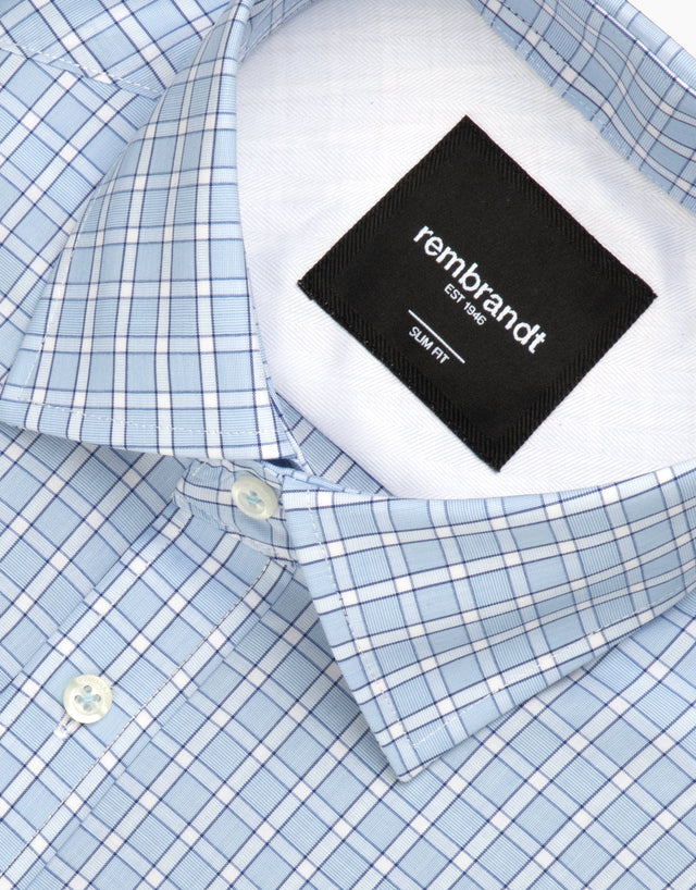 London Light Blue Check Shirt