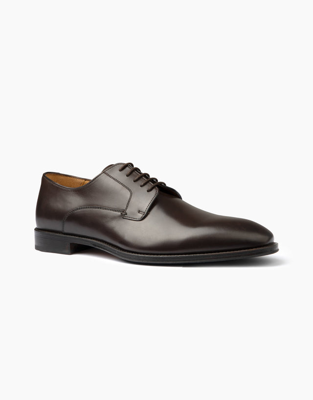 Rostock Chocolate Plain Derby Shoe