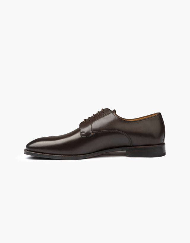 Rostock Chocolate Plain Derby Shoe