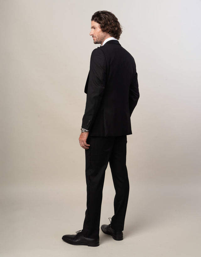 Ferry Jet Black Tuxedo Suit Trouser