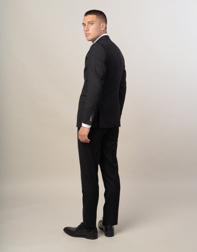 Lyon Jet Black Peak Suit