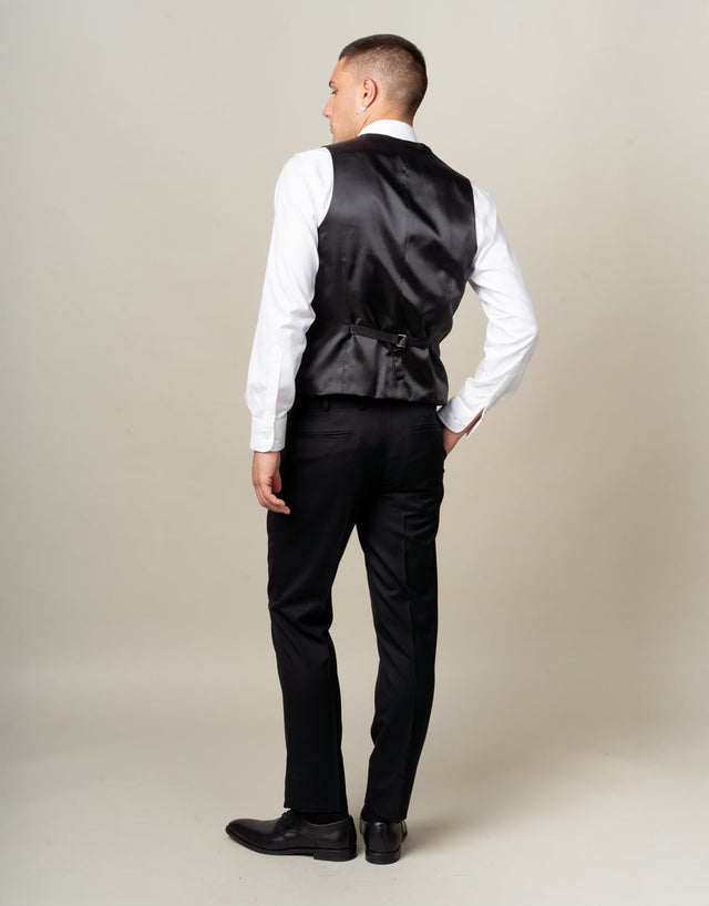 Lyon Jet Black Peak Suit