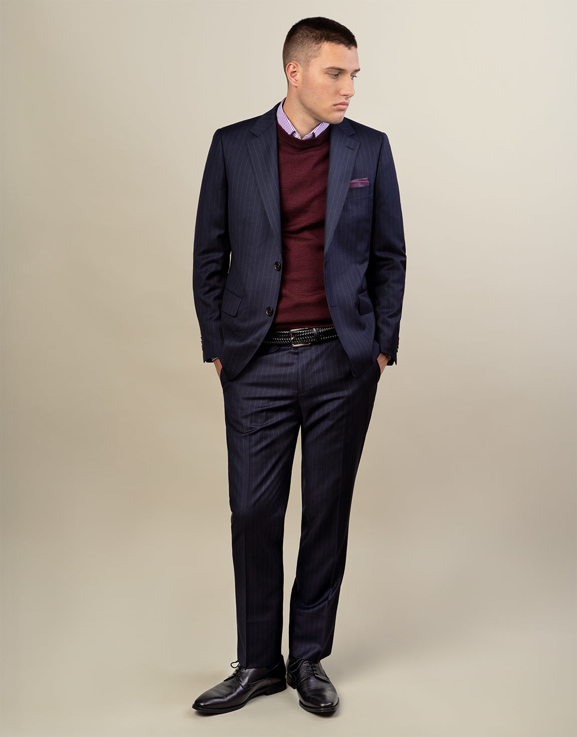 Cooper Navy Pinstripe Suit Jacket