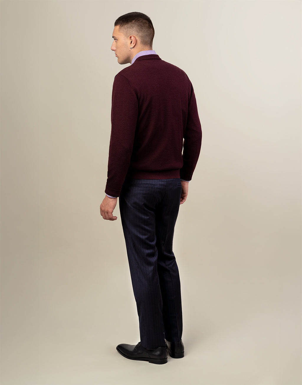 Lotus Navy Pinstripe Suit Trouser