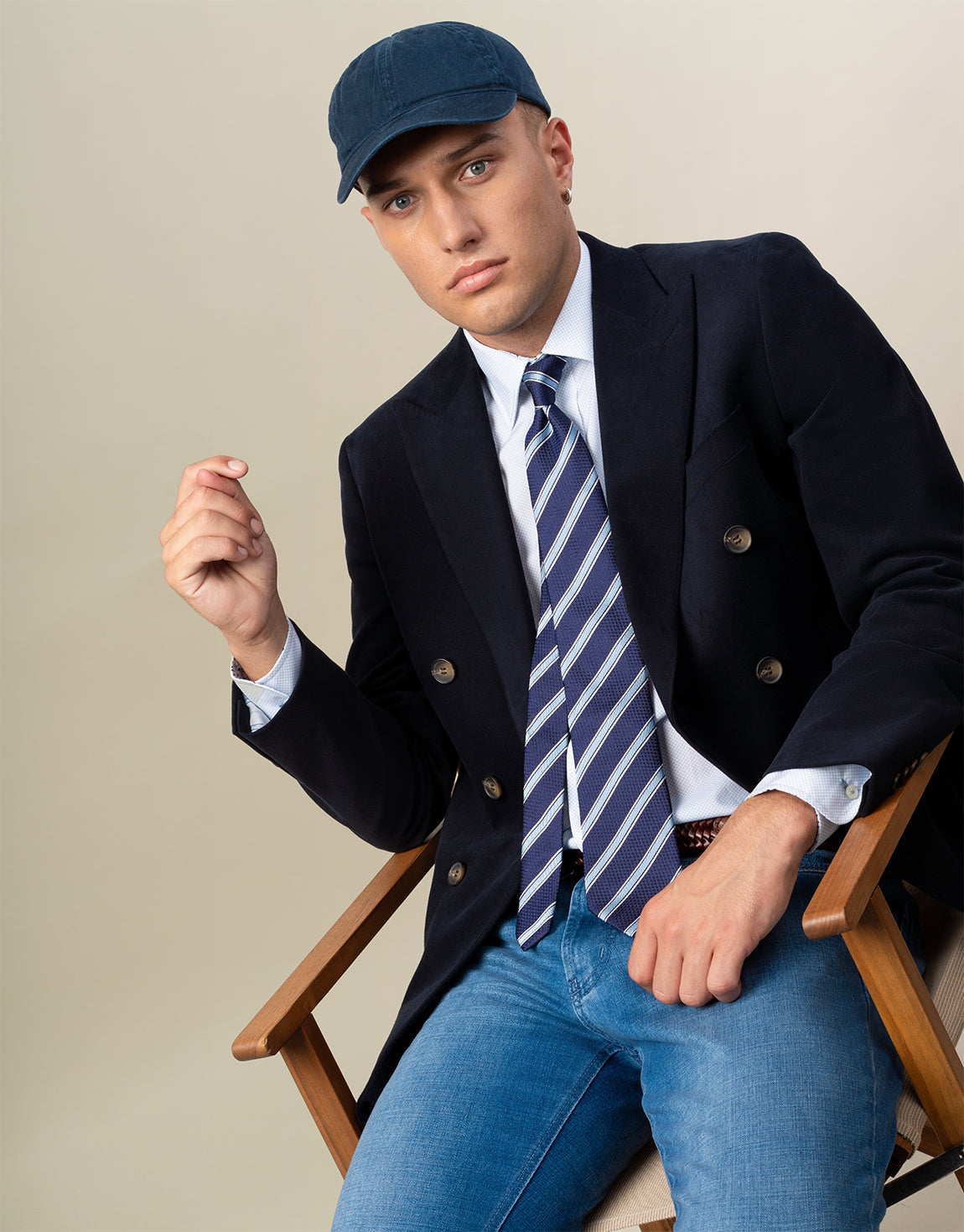 Barbican Light Blue Dot Shirt