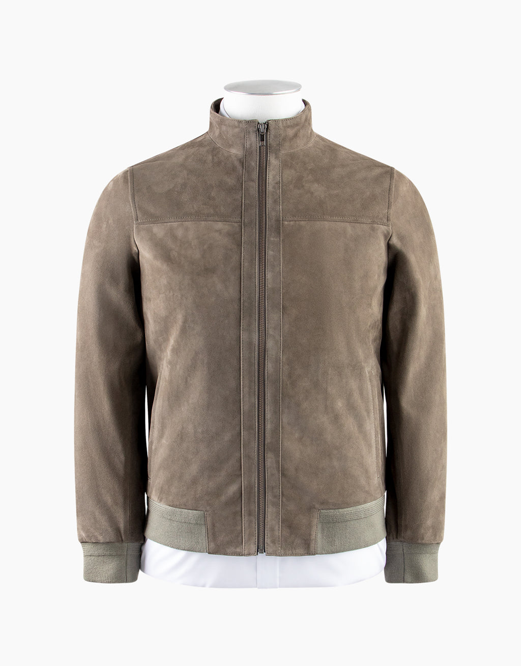 Bursa Khaki Green Suede Jacket