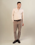 Gambino Beige Stretch Corduroy Trouser