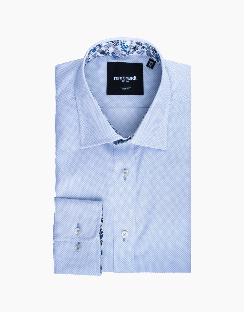 Barbican Light Blue Dot Shirt