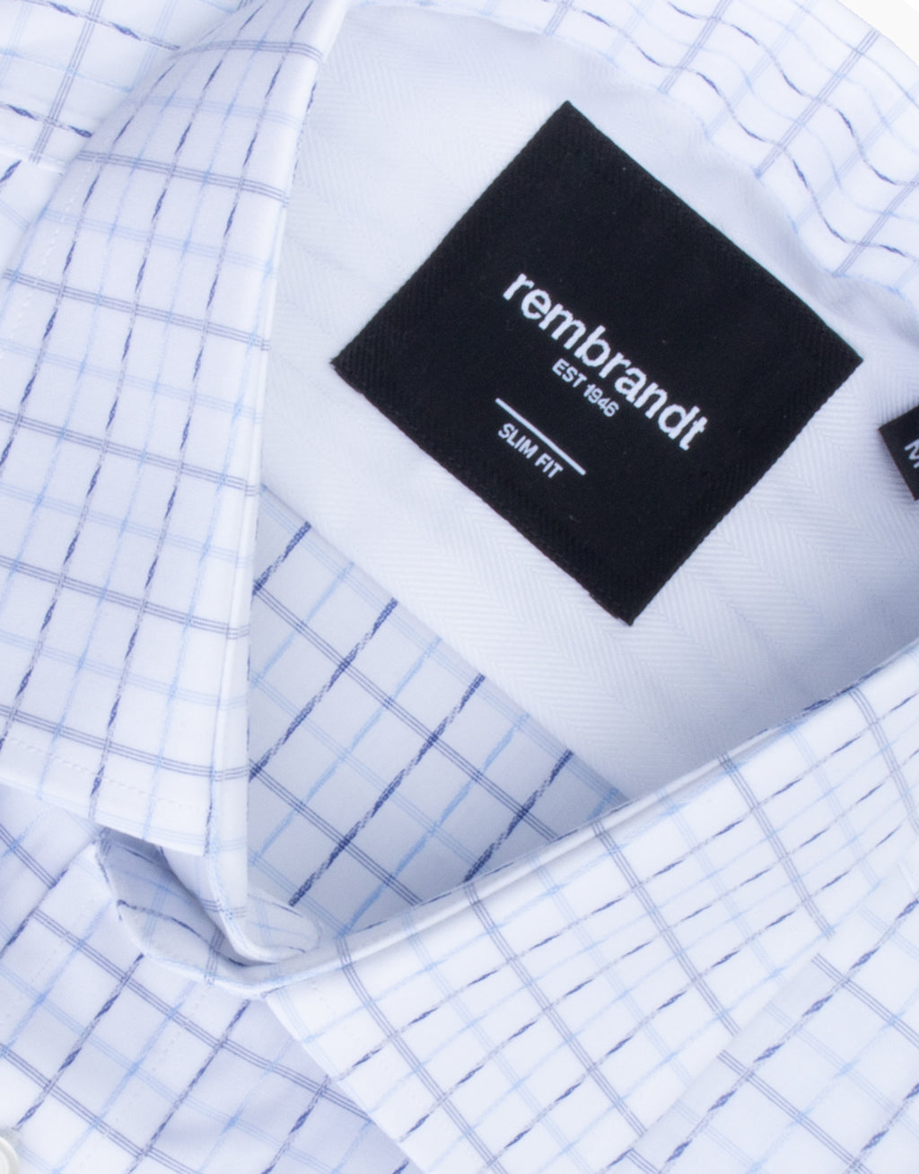 York White & Blue Check Non-Iron Shirt