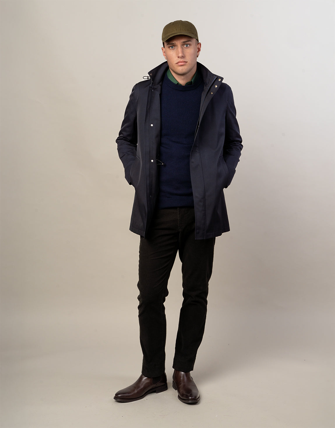 Tyler Dark Green Corduroy Chinos