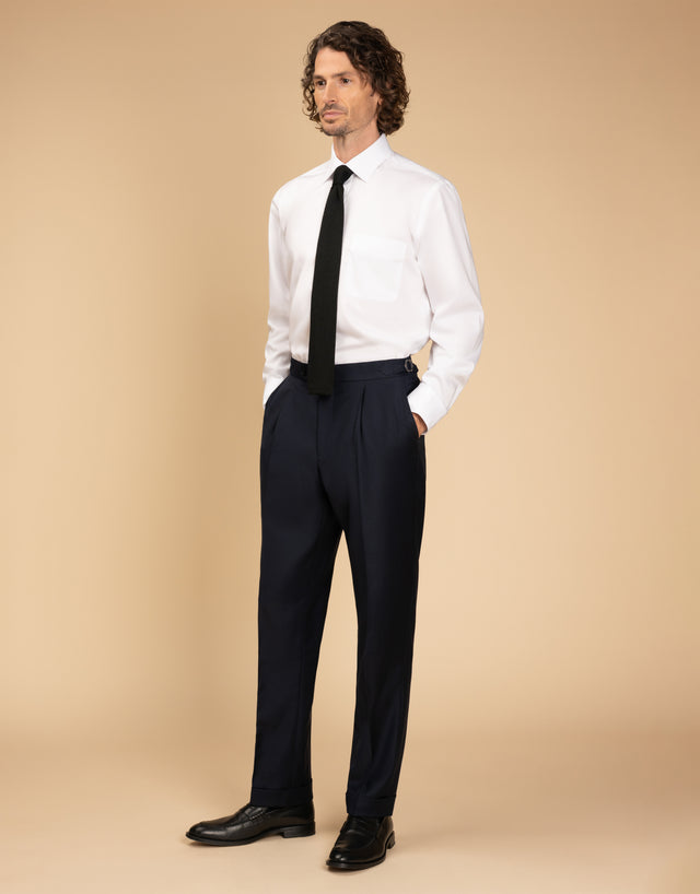 Sinatra White Fine Twill Shirt